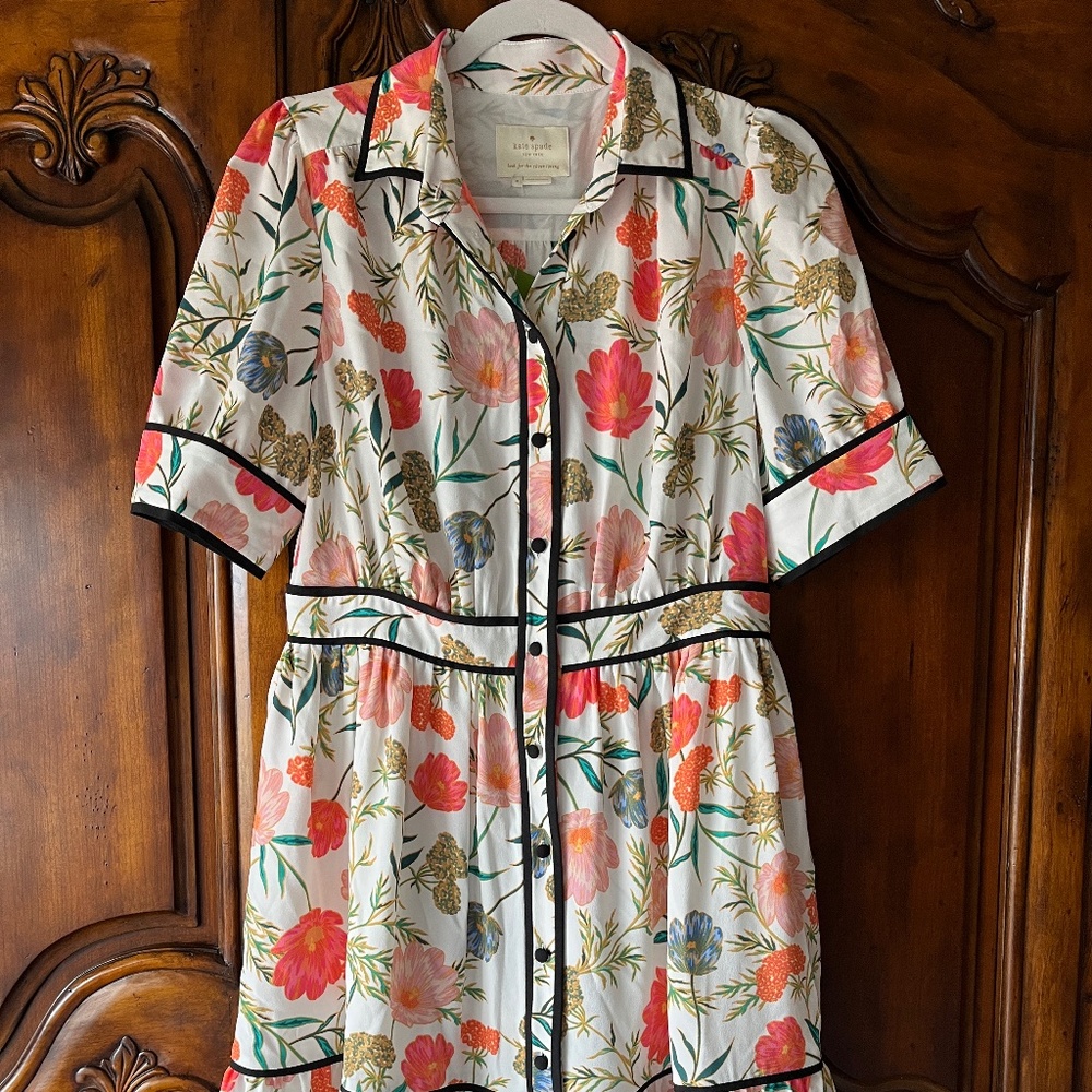 KATE SPADE  "Blossom Fluid" Shirtdress - NWT!!